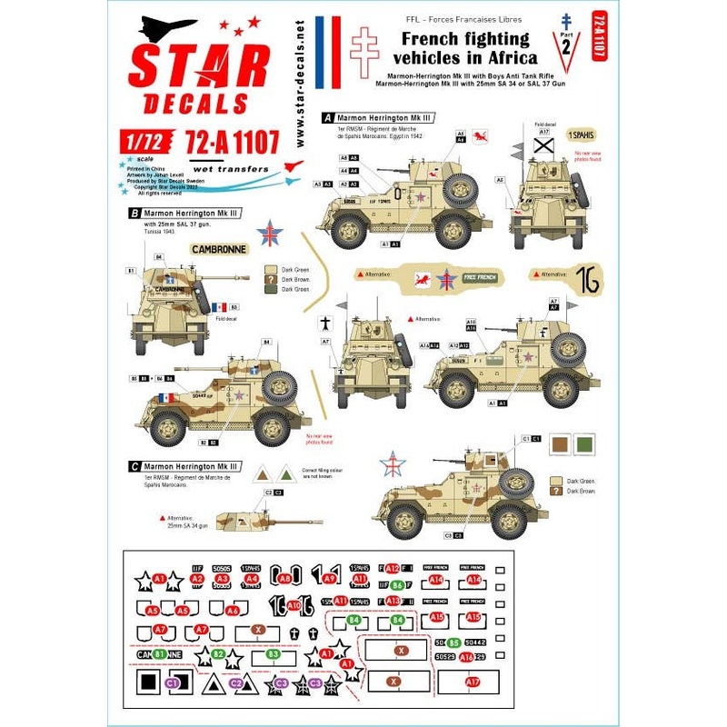 1/72 WW.II Free French Armored Vehicles in Africa Part 2 Marmon Herrington Mk III