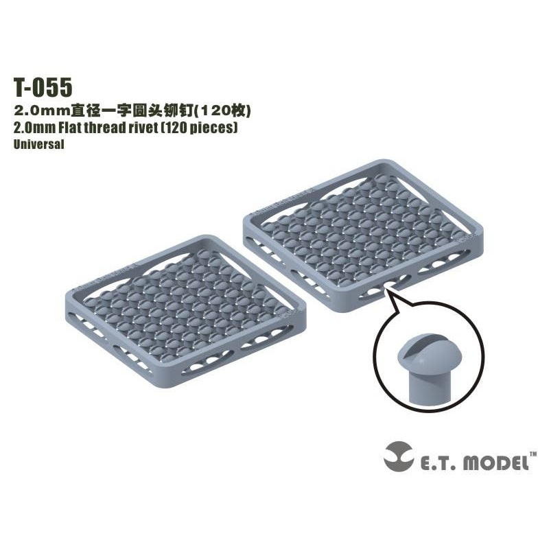 2.0mm Round Screw Rivet (120pcs)