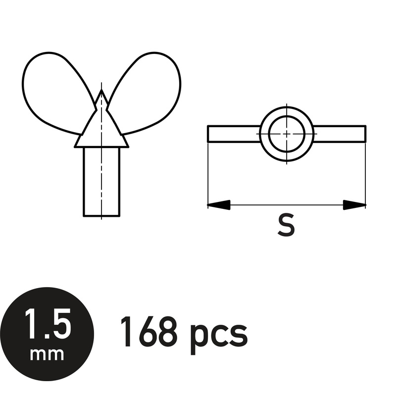Butterfly Wing Bolt 1.5 mm
