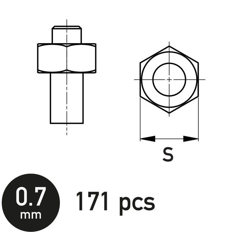 Hexagonal Nut 0.7 mm