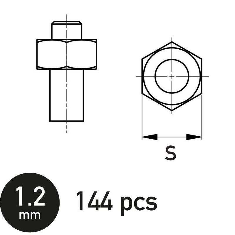 Hexagonal Nut 1.2 mm