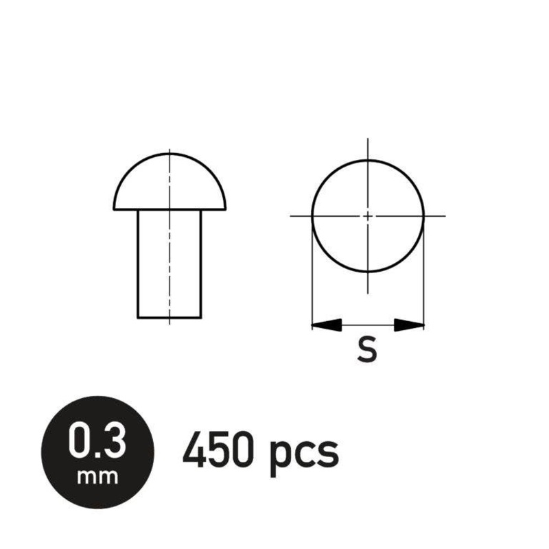 Spherical Rivet 0.3 mm 450pcs