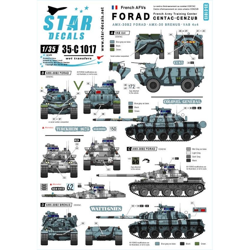1/35 FORAD Training Centre AMX-30 B2, AMX-30 B2 Brennus & VAB 4x4