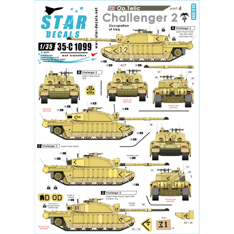 1/35 Op. Telic #4. Challenger 2. Occupation of Iraq.