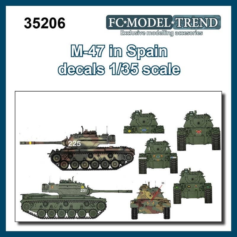 1/35 USA M47 Patton Decal (Spanish Military Specification)