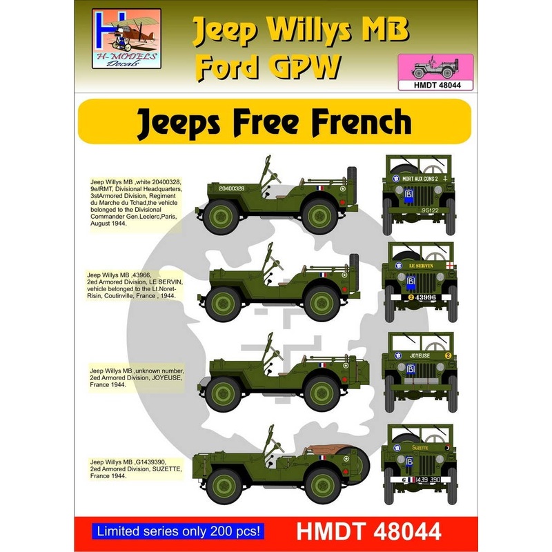 1/48 Jeep Willys MB/Ford GPW: Free France Jeeps