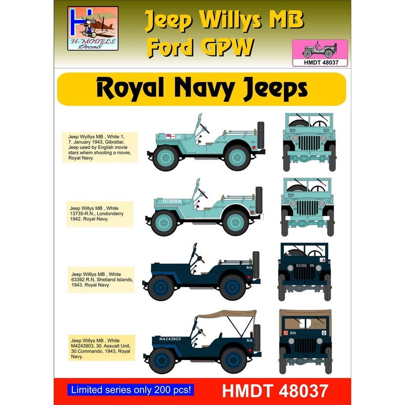 1/48 Jeep Willys MB/Ford GPW: Royal Navy Jeeps