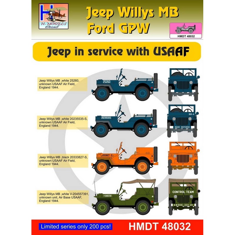 1/48 Jeep Willys MB/Ford GPW: USAAF Jeeps