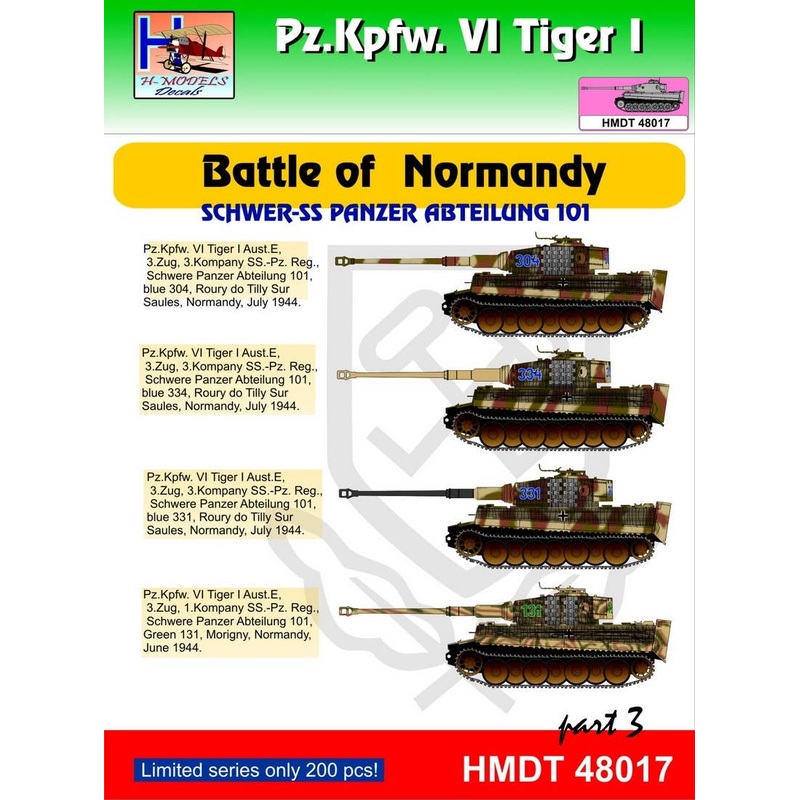 1/48 Pz.Kpfw.VI?Tiger I Battle of Normandy (Schwere SS-Pz. Abt.101) Pt.3