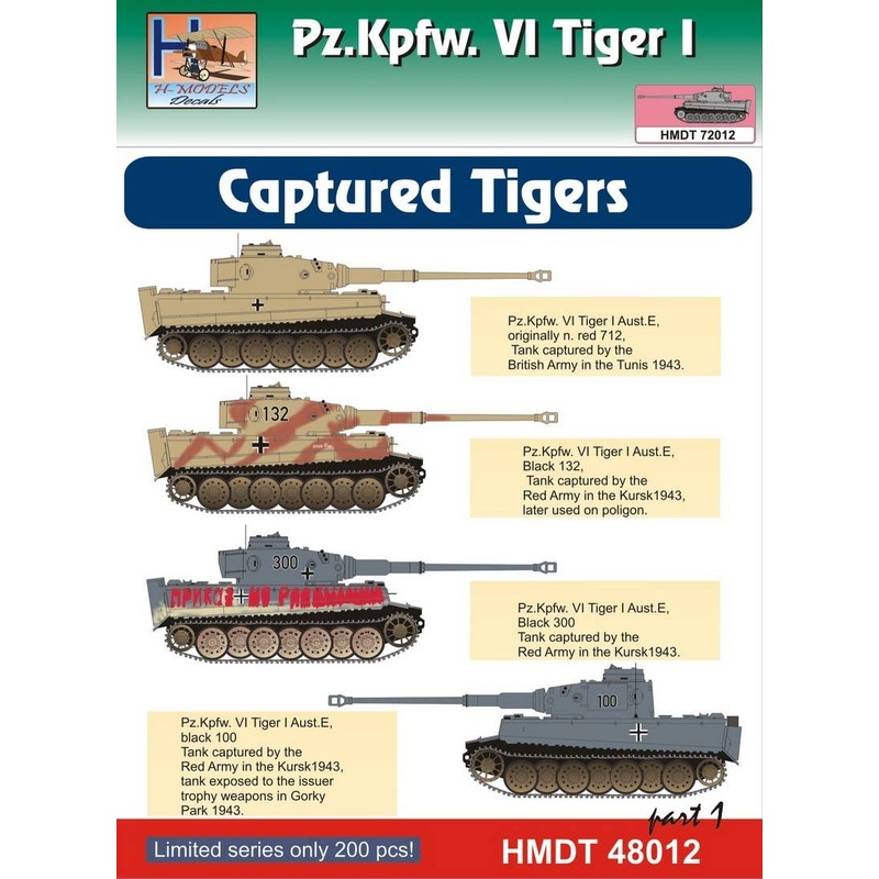 1/48 Pz.Kpfw.VI Tiger I Captured Tigers, Pt.1