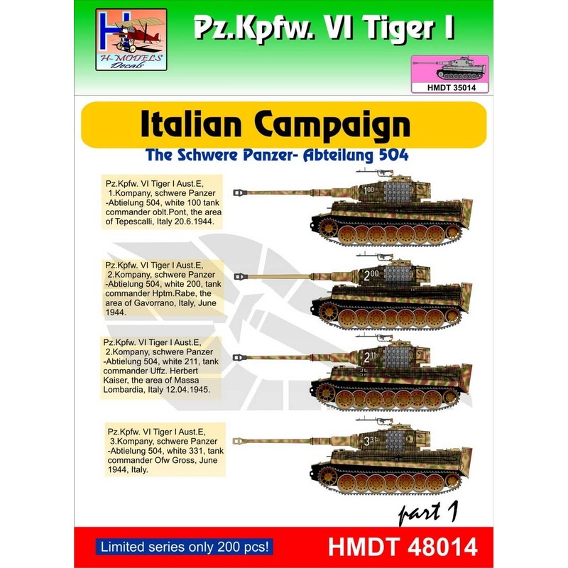 1/48 Pz.Kpfw.VI?Tiger I Italian Campaign (Schwere Pz. Abt.504) Pt.1