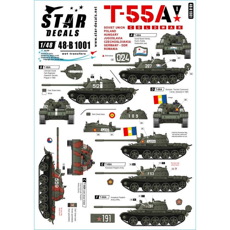 1/48 T-55A Cold War. Soviet and Warsaw Pact in the Cold War.