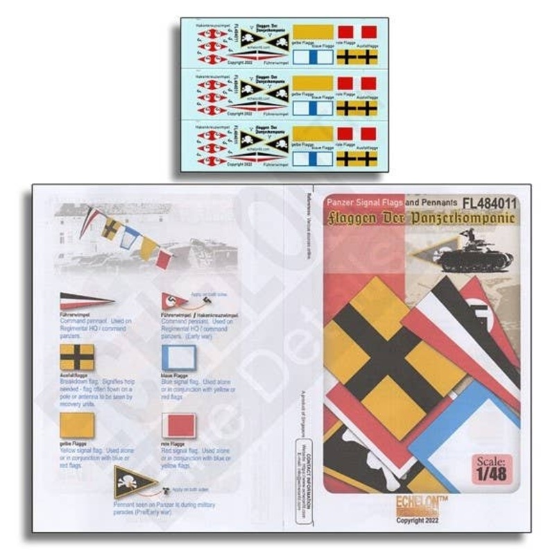 1/48 WWII Germany Tank Signal Flags and Pennants