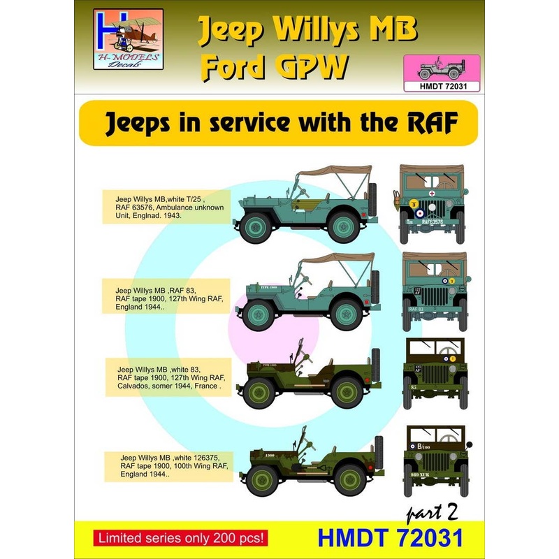 1/72 Jeep Willys MB/Ford GPW: RAF Jeeps, Pt.2
