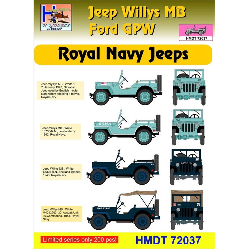 1/72 Jeep Willys MB/Ford GPW: Royal Navy Jeeps