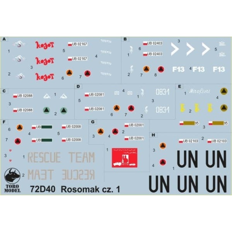 1/72 Polish Army Rossomak Apc Decal Vol.1