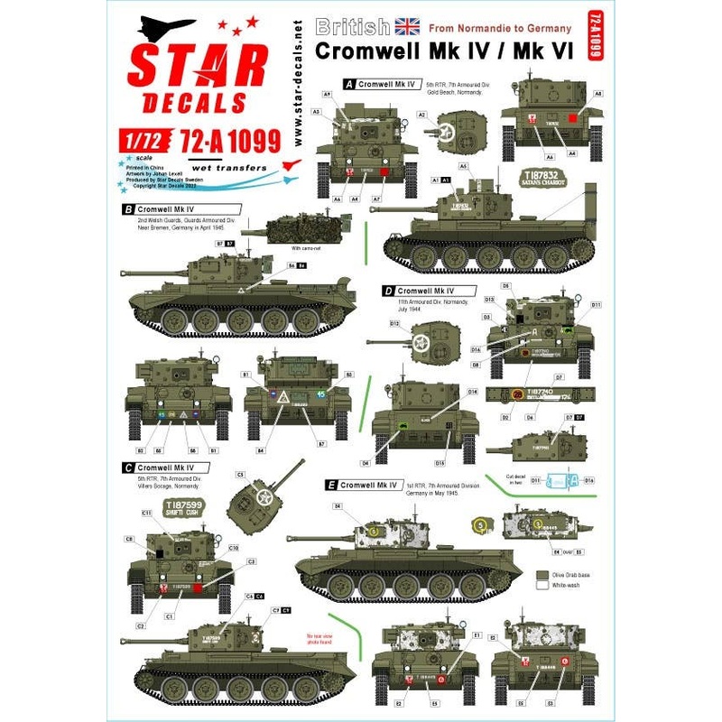 1/72 WW.II British Cromwell MkIV / VI From Normandy to Germany