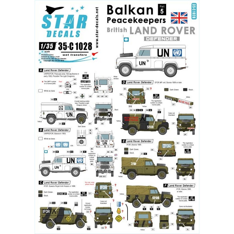 1/35 Balkan Peacekeepers #5 British Land Rover UN, IFOR, SFOR
