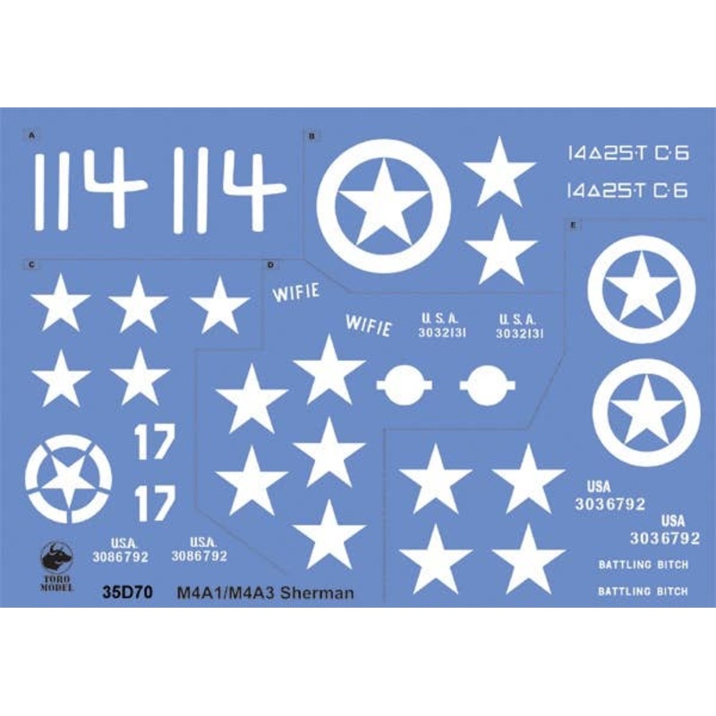 1/35 Decal for US Army Sherman (European Front) Vol.1