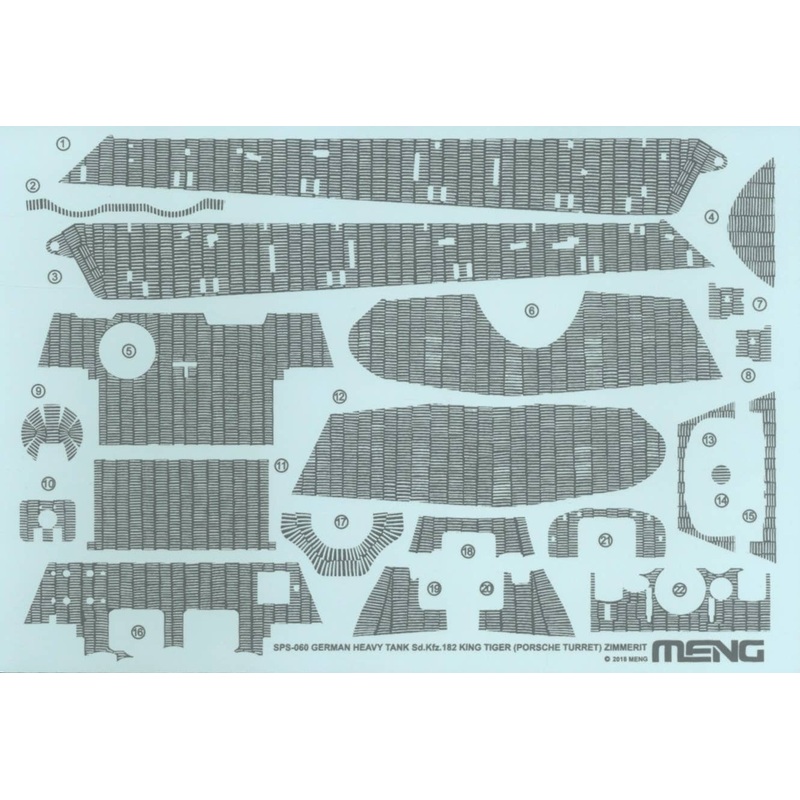 1/35 German Heavy Tank Sd.Kfz.182 King Tiger (Porsche Turret) Zimmerit Decal