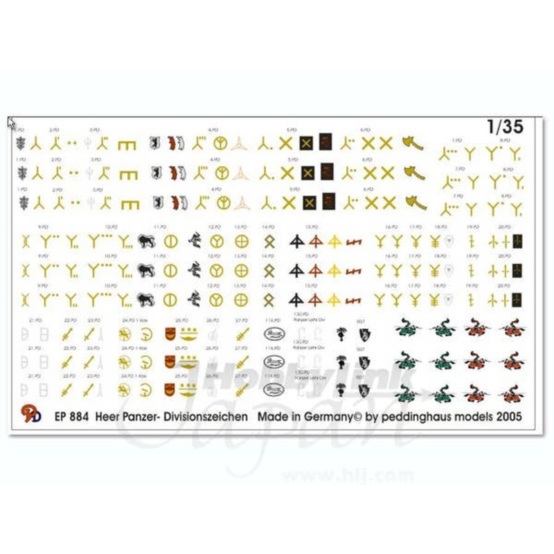 1/35 German Tank Division Unit Markings
