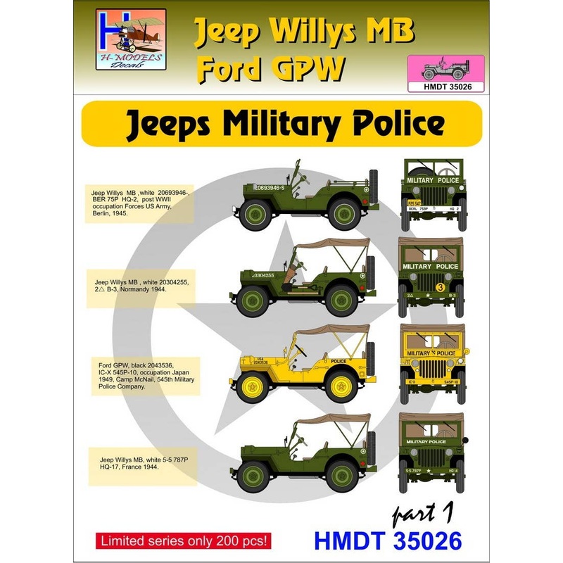 1/35 Jeep Willys MB/Ford GPW: Military Police, Pt.1
