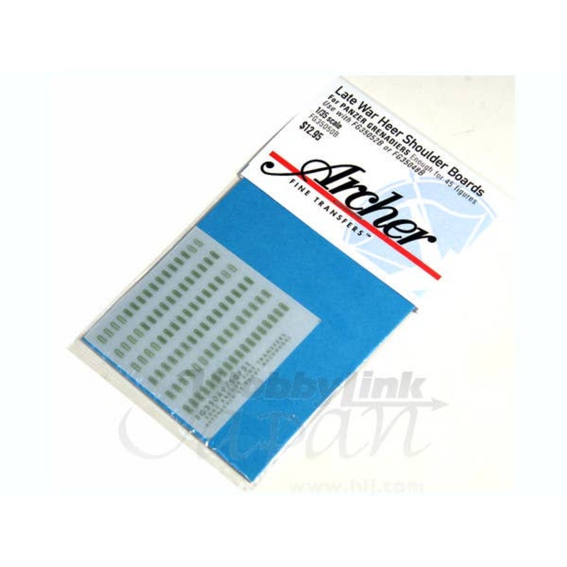 1/35 Late War Heer Shoulder Boards for Panzer Grenadier Troops