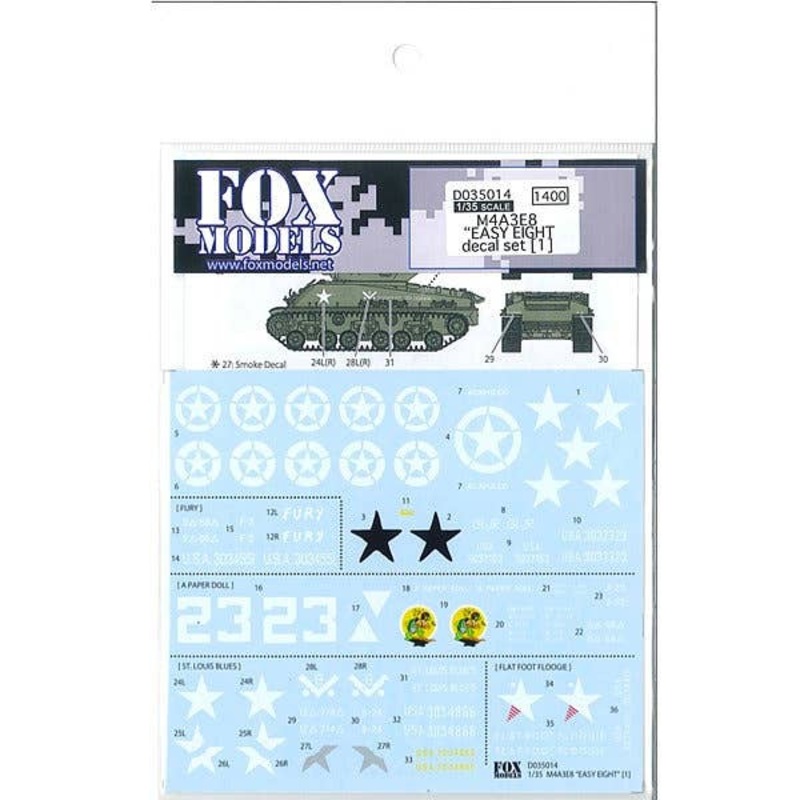 1/35 M4A3E8 Easy Eight Decal Set #1