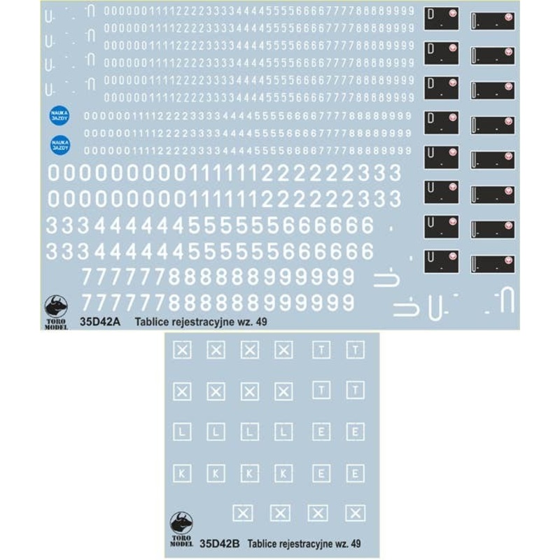 1/35 Polish Army Vehicles - Registration Numbers 1946 Pattern & Stencils