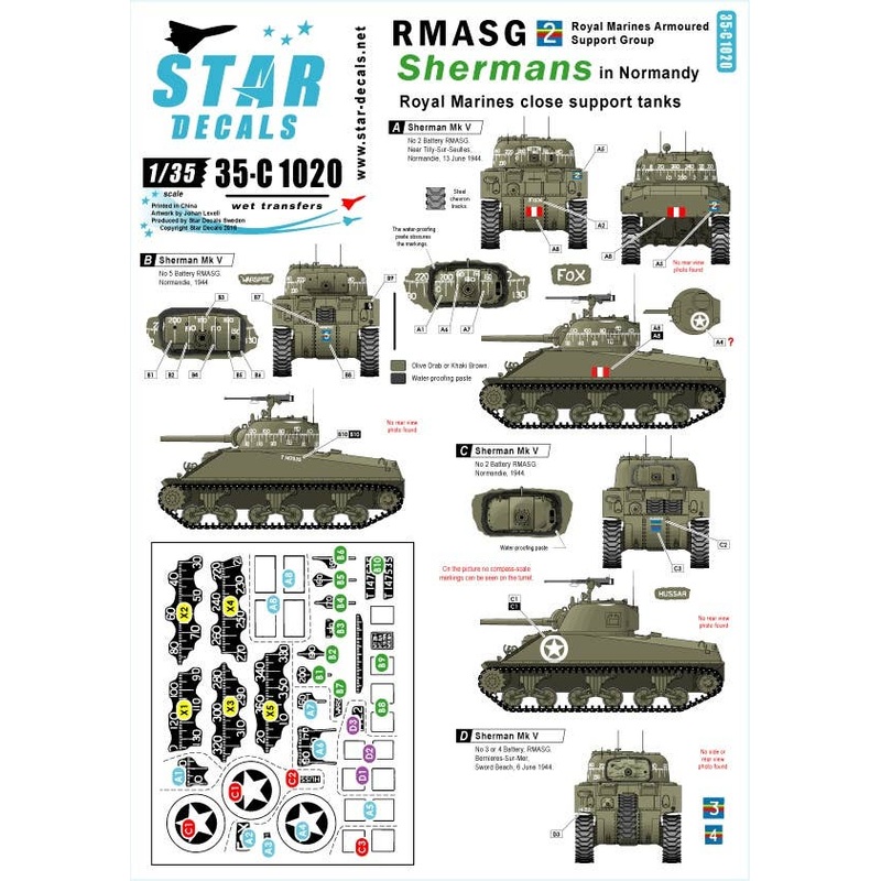 1/35 RMASG Shermans - Royal Marines Tanks in Normandy Sherman Mk V