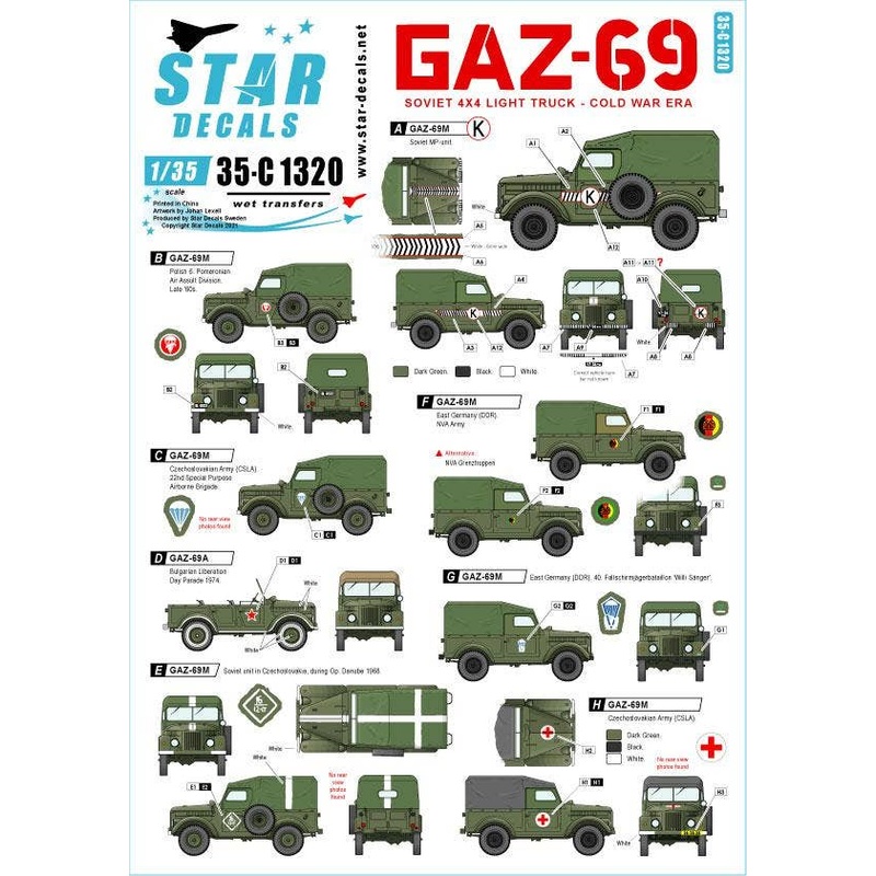 1/35 Soviet Union GAZ-69 Cold War Soviet Union and Warsaw Pact GAZ / UAZ-69 and GAZ-69A