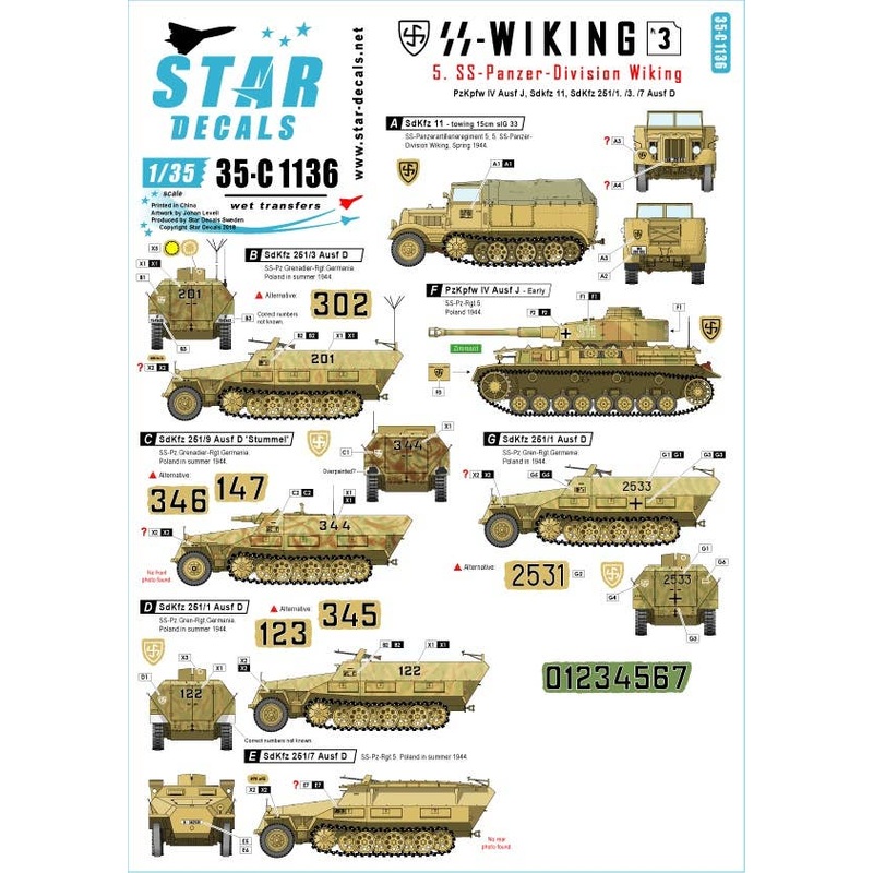 1/35 SS-Wiking # 3. PzKpfw IV, SdKfz 11, SdKfz 251