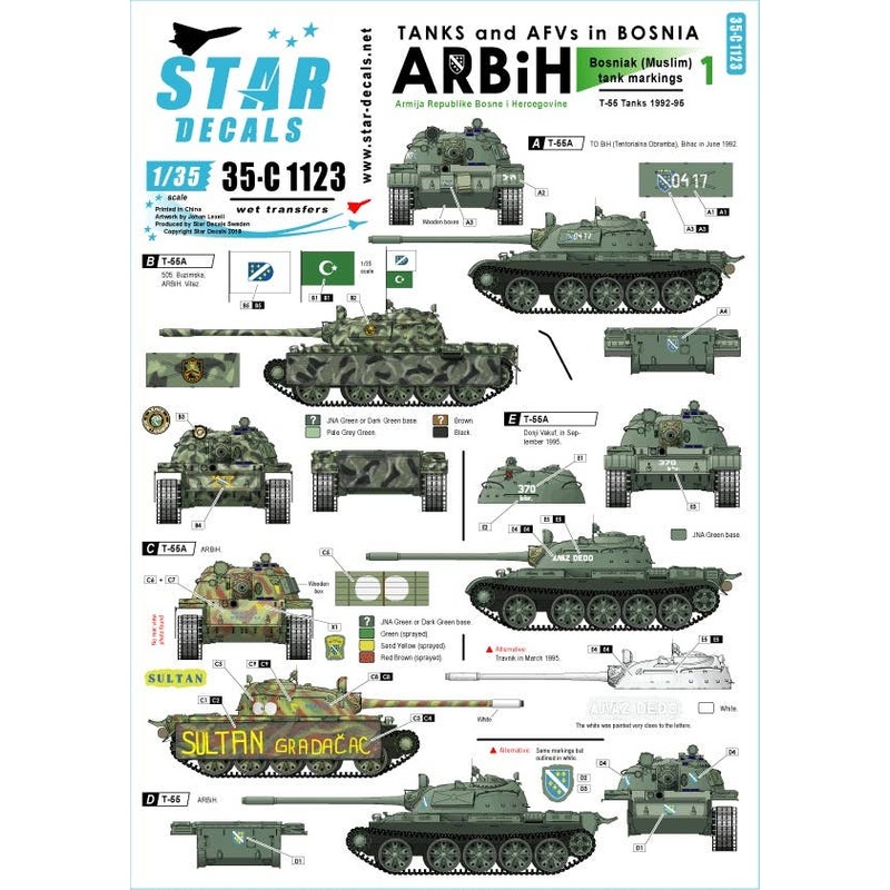 1/35 Tanks & AFVs in Bosnia # 1. ARBiH (Muslim) T-55 Tanks
