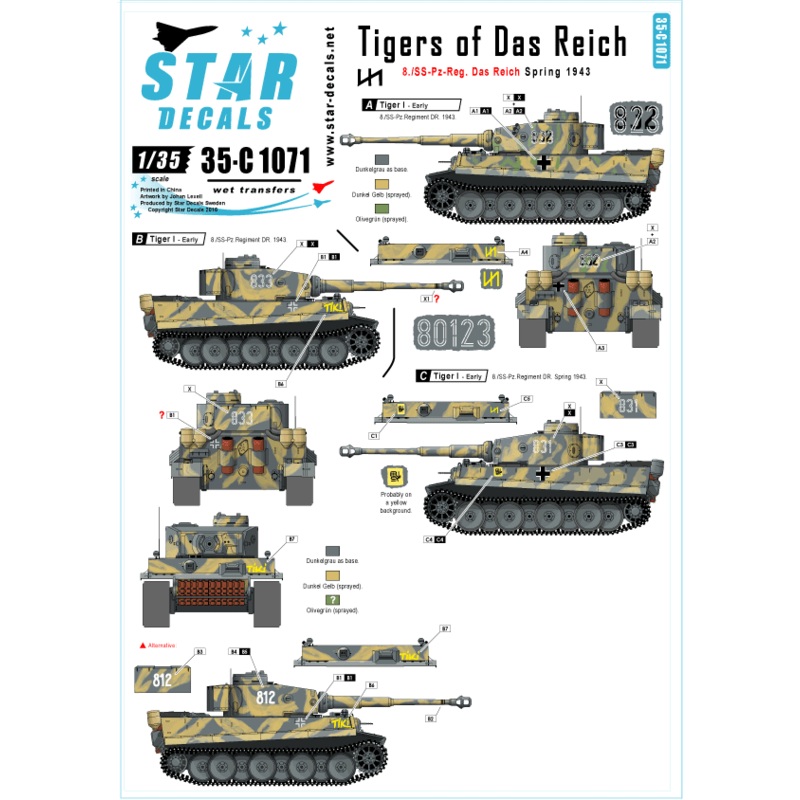 1/35 Tigers of Das Reich 8./SS-Pz-Regiment Das Reich Spring 1943