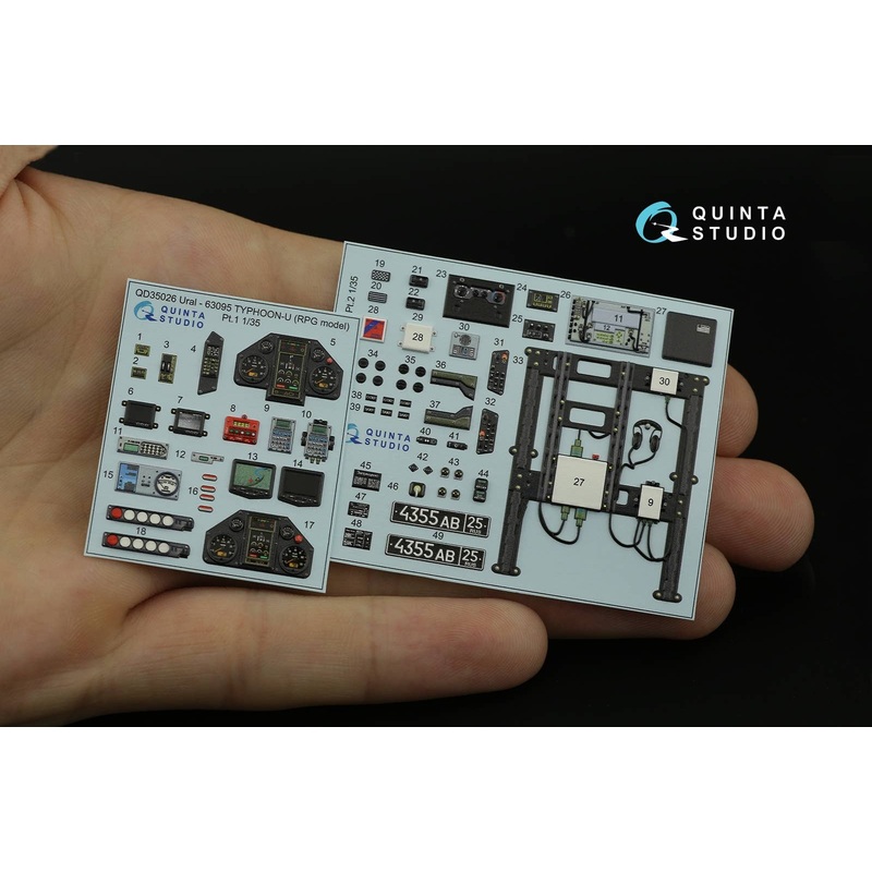 1/35 Ural 63095 TYPHOON-U 3D-Printed & coloured Interior on decal paper (for RPG-model kit)