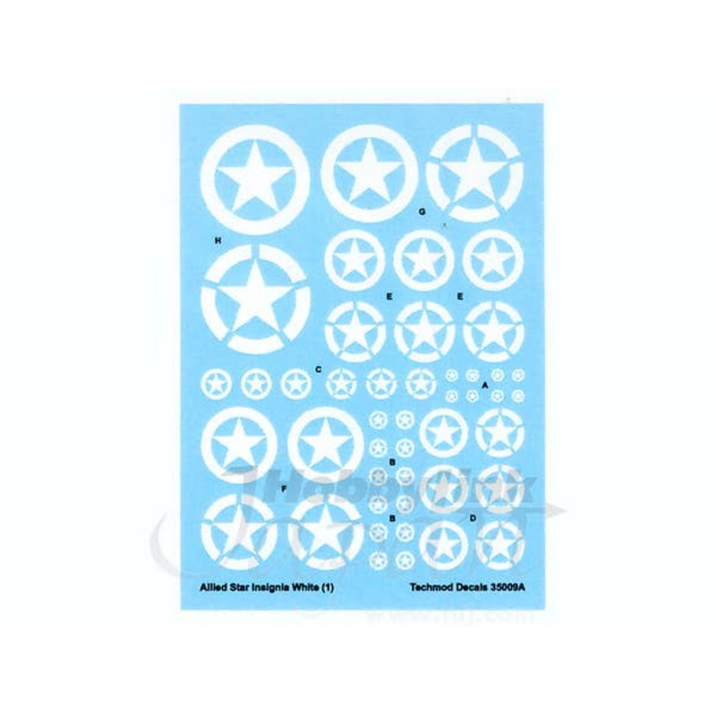 1/35 Allied Star Insignia White Decals (1)