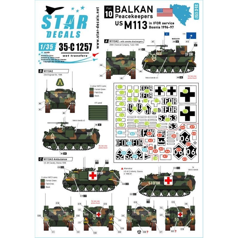 1/35 Balkan Peacekeepers #10 US M113 in IFOR Markings
