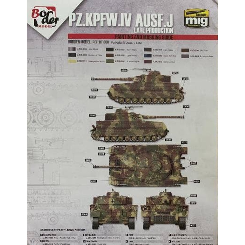 1/35 Border Model PzKpfw IV Camouflage Masking Sheet A