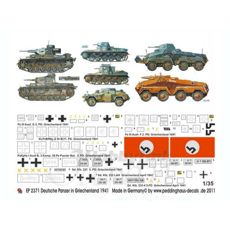 1/35 German Tank Markings Greece 1941