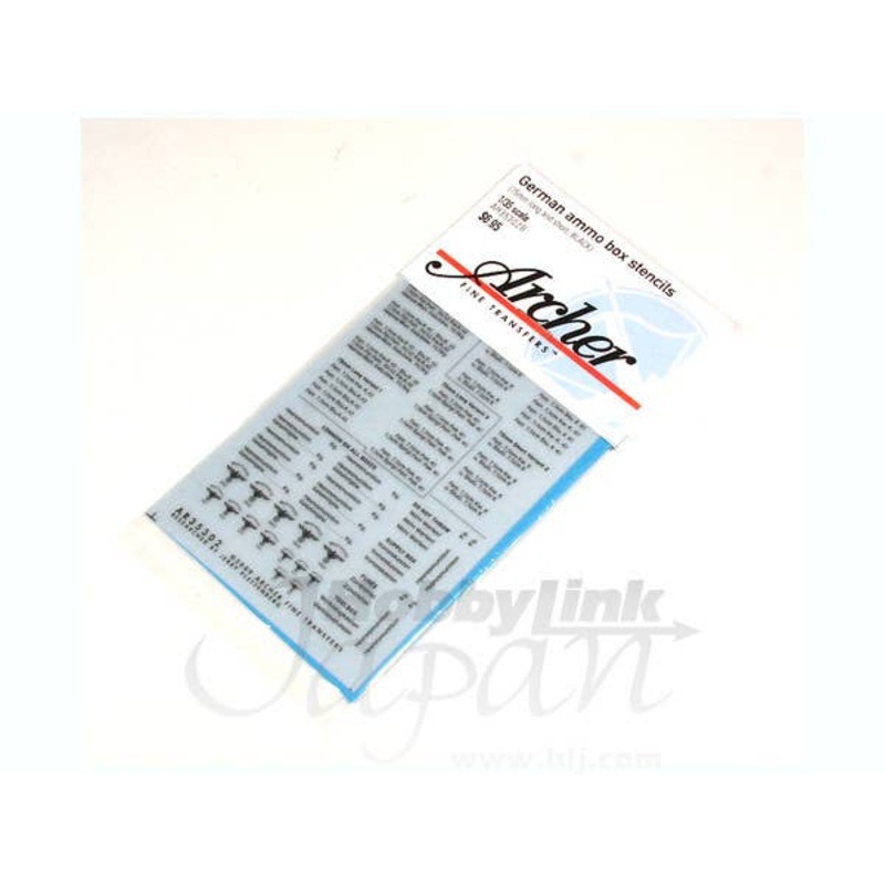 1/35 German WWII Ammo Box Stencils (75mm L/S, Black)
