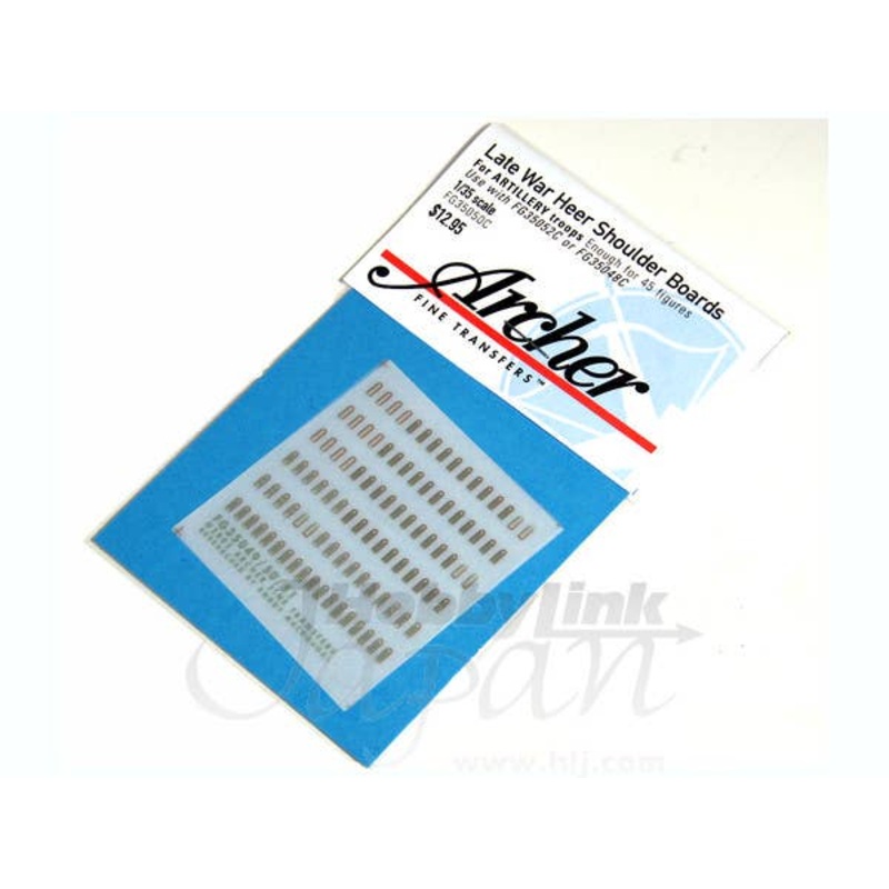 1/35 Late War Heer Shoulder Boards for Artillery Troops
