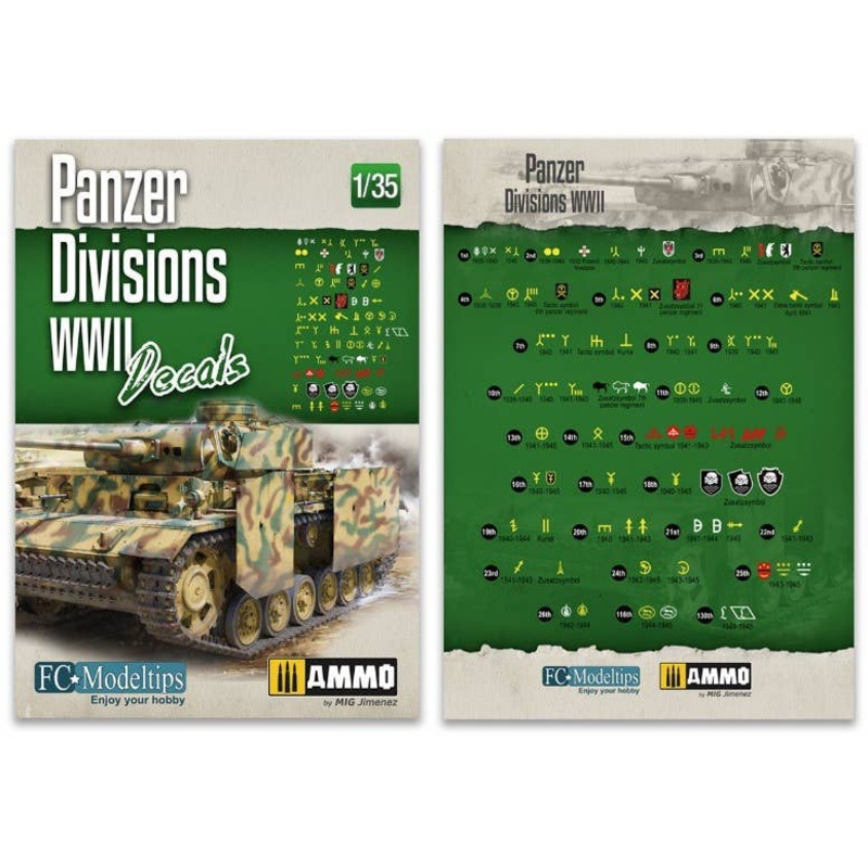 1/35 Panzer Divisions WWII Decals