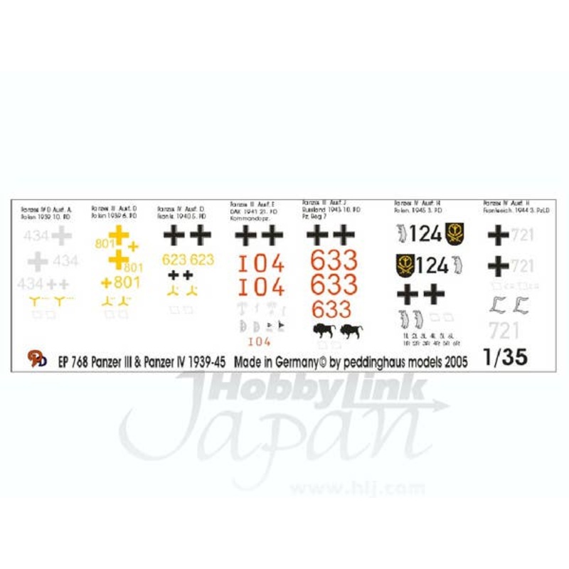 1/35 Panzer III and Panzer IV Markings 1939-45