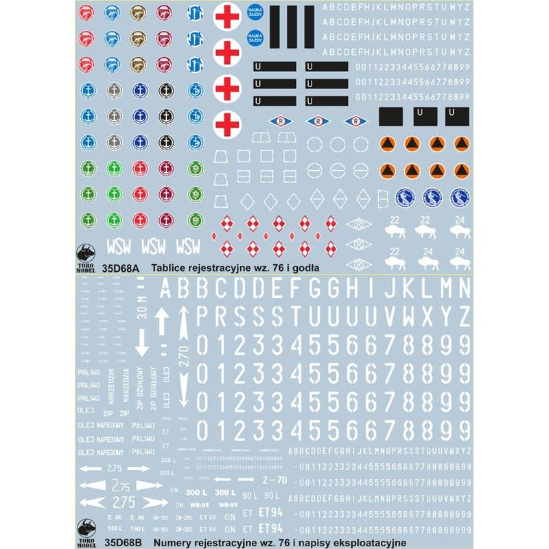 1/35 Polish Army Vehicle Number / Unit Emblem / Stencil Decal