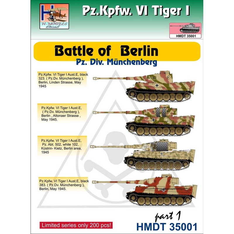 1/35 Pz.Kpfw.VI Tiger I Battle of Berlin (Pz. Div. Munchenberg), Pt.1