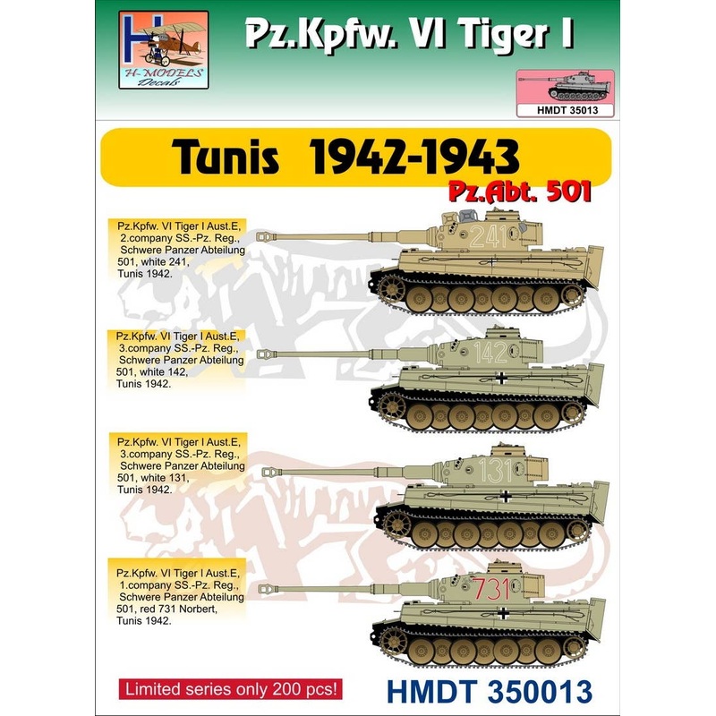 1/35 Pz.Kpfw.VI Tiger I Tunis 1942-43 (Pz. Abt.501)