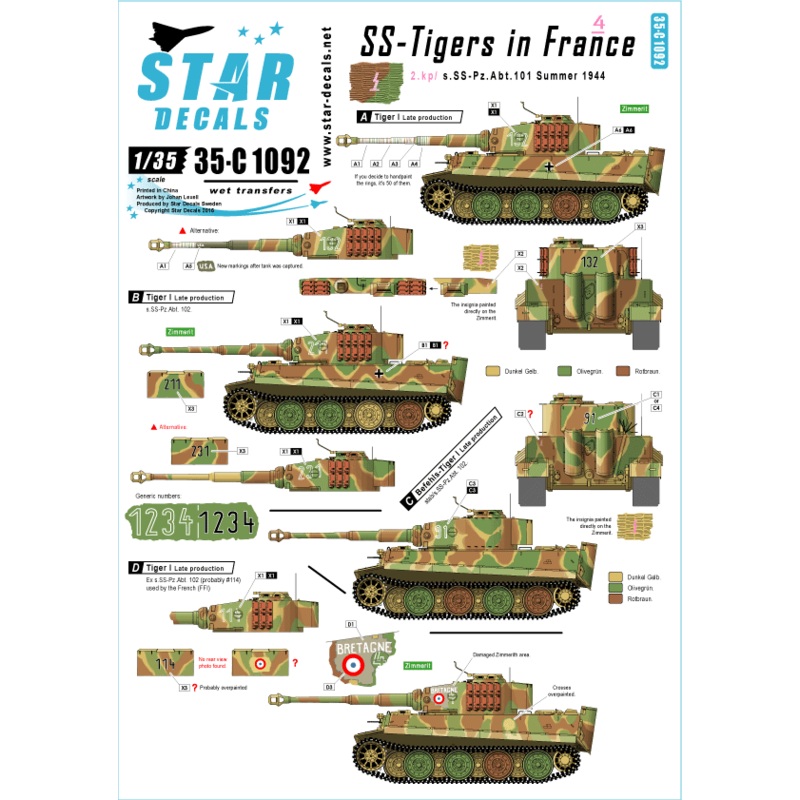 1/35 SSTigers in France #4. s.SS.Pz.Abt.102.