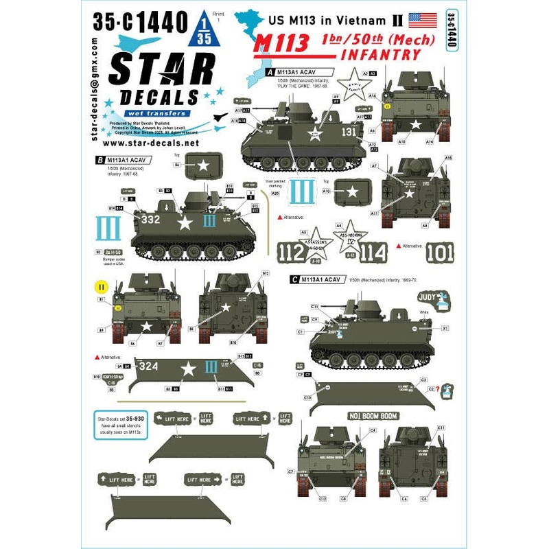 1/35 US M113 in Vietnam # 2. M113A1 ACAV. 1 Bn / 50th (Mech) Infantry.