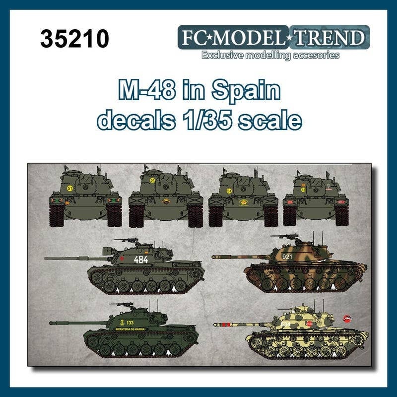 1/35 USA M48 Patton Decal (Spanish Military Specification)