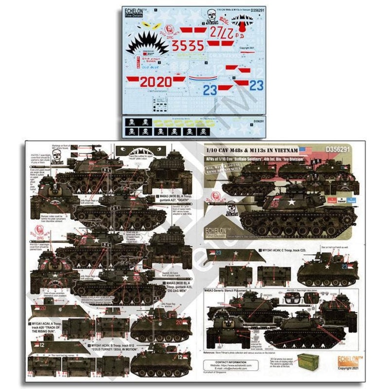 1/35 Vietnam War US Army M48 and M113 Belonging To the 10th Cavalry Regiment in Vietnam